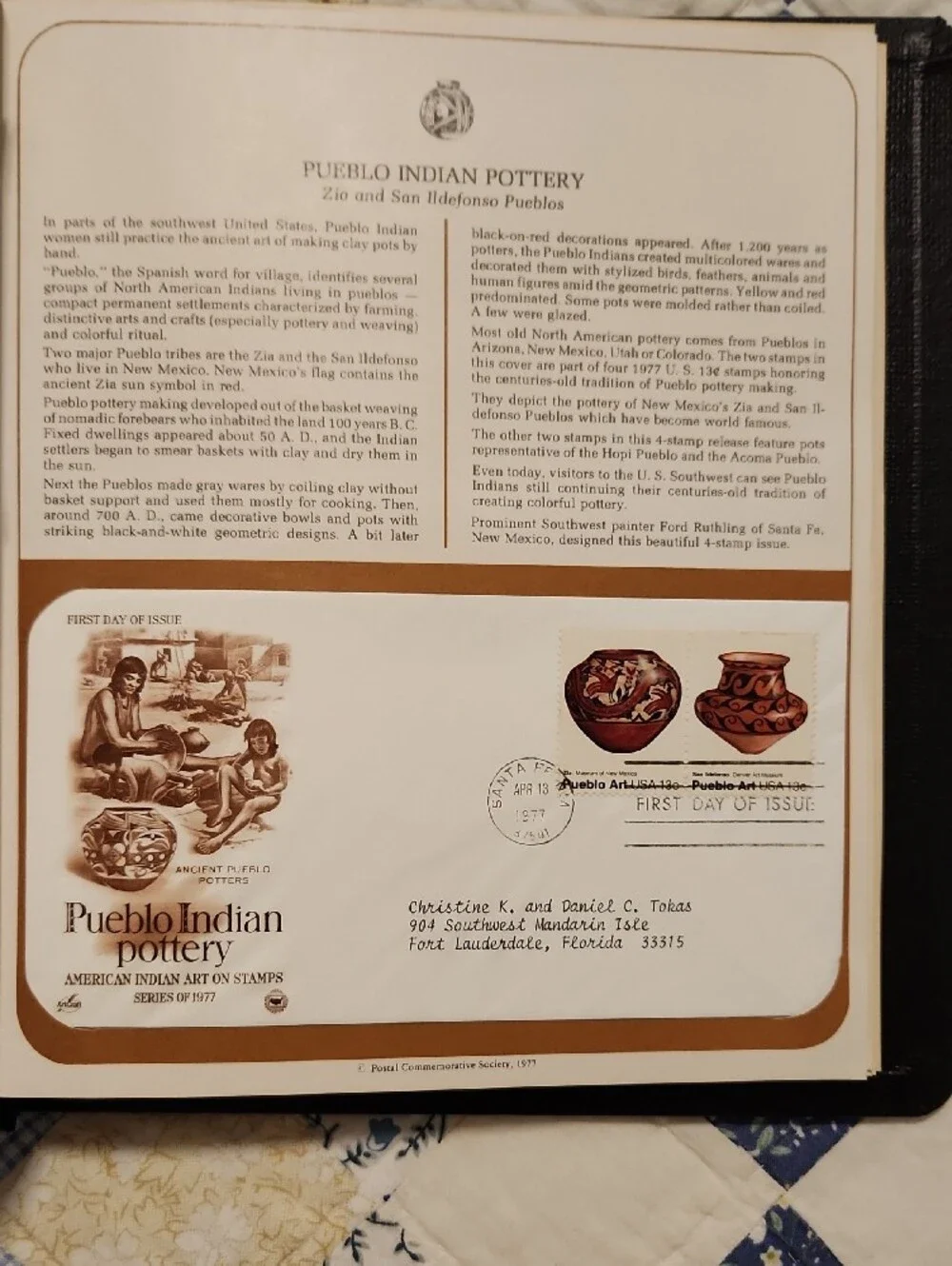 U.S. First Day Covers & Special Covers Collector Album - Black